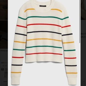 Multi-Stripe Crew-Neck Sweater